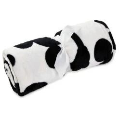 Hallmark Disney Mickey Mouse Silhouettes Throw Blanket, 50x60 -Home Improvement Store Mickey Mouse Silhouette BlackWhite Plush Blanket 1DYG2056 03