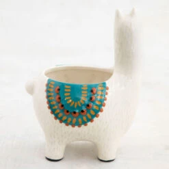 Natural Life Cream Ceramic Llama Planter 7 Natural Life Cream Ceramic Llama Planter -Home Improvement Store Natural Life Cream Ceramic Llama Planter PLNT073 03