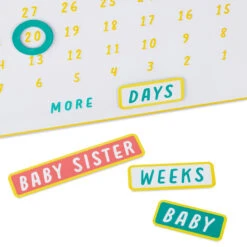 Hallmark So Excited To Meet You Magnetic Baby Countdown Board -Home Improvement Store New Baby Pregnancy Countdown Calendar 1BBY4821 03