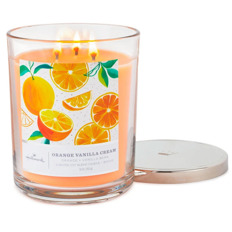 Hallmark Orange Vanilla Cream 3-Wick Jar Candle, 16 Oz. 4 Hallmark Orange Vanilla Cream 3-Wick Jar Candle, 16 Oz. - Image 2