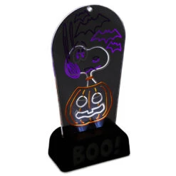Hallmark Peanuts® Snoopy Boo! Light-Up Sign -Home Improvement Store Peanuts Snoopy Boo LightUp Sign 1HGN1517 03