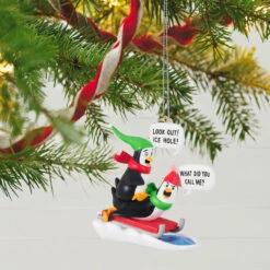 Home Improvement Store -Home Improvement Store Penguins Sledding Keepsake Ornament 2099QGO2867 02
