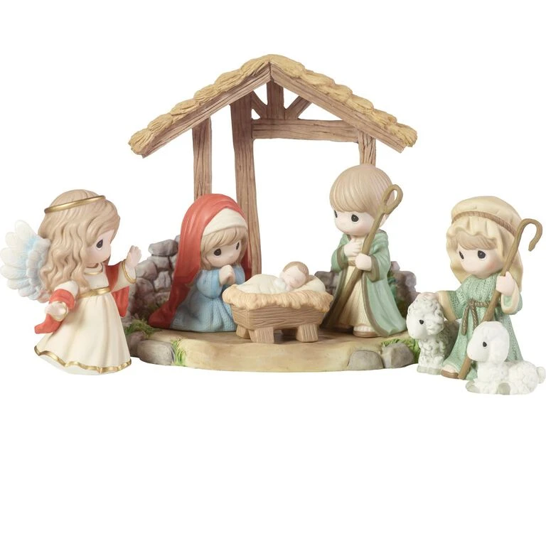 Precious Moments A Child Is Born Nativity Figurines, 6-Piece Set 3 Precious Moments A Child Is Born Nativity Figurines, 6-Piece Set