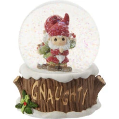 Precious Moments Gnaughty Or Gnice Gnomes Musical Snow Globe, 5.5" 7 Precious Moments Gnaughty Or Gnice Gnomes Musical Snow Globe, 5.5" -Home Improvement Store Precious Moments Gnomes Musical Snow Globe 211107 02