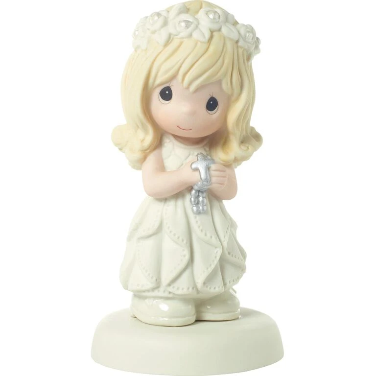 Precious Moments May His Light Shine Blonde Girl Figurine, 5.25" H 3 Precious Moments May His Light Shine Blonde Girl Figurine, 5.25" H