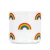Rainbow Icons On White Ceramic Planter, 4.5" -Home Improvement Store Rainbow Icons on White Planter 115440 01