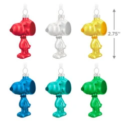 Hallmark The Peanuts® Gang Snoopy Glass Ornaments, Set Of 6 10 Hallmark The Peanuts® Gang Snoopy Glass Ornaments, Set Of 6 -Home Improvement Store Set of 6 Colored Glass Snoopy Keepsake Ornaments 2499QSB6329 03