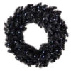 Hallmark Black Pre-Lit Wreath, 30" 2 Hallmark Black Pre-Lit Wreath, 30" -Home Improvement Store Star Galaxy Black Artificial Wreath With Lights 1QSB6306 01