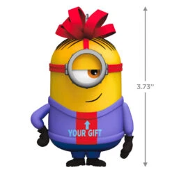 Hallmark Minions The Gift Of Stuart Musical Ornament -Home Improvement Store Stuart in Ugly Christmas Sweater Keepsake Ornament 1899QXI7397 03