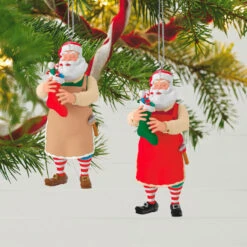 Hallmark Toymaker Santa Surprise Mystery Ornament 13 Hallmark Toymaker Santa Surprise Mystery Ornament -Home Improvement Store Toymaker Santa Holding Stocking Keepsake Ornament 1999QGO2967 03