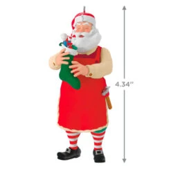 Hallmark Toymaker Santa Surprise Mystery Ornament 14 Hallmark Toymaker Santa Surprise Mystery Ornament -Home Improvement Store Toymaker Santa Holding Stocking Keepsake Ornament 1999QGO2967 04